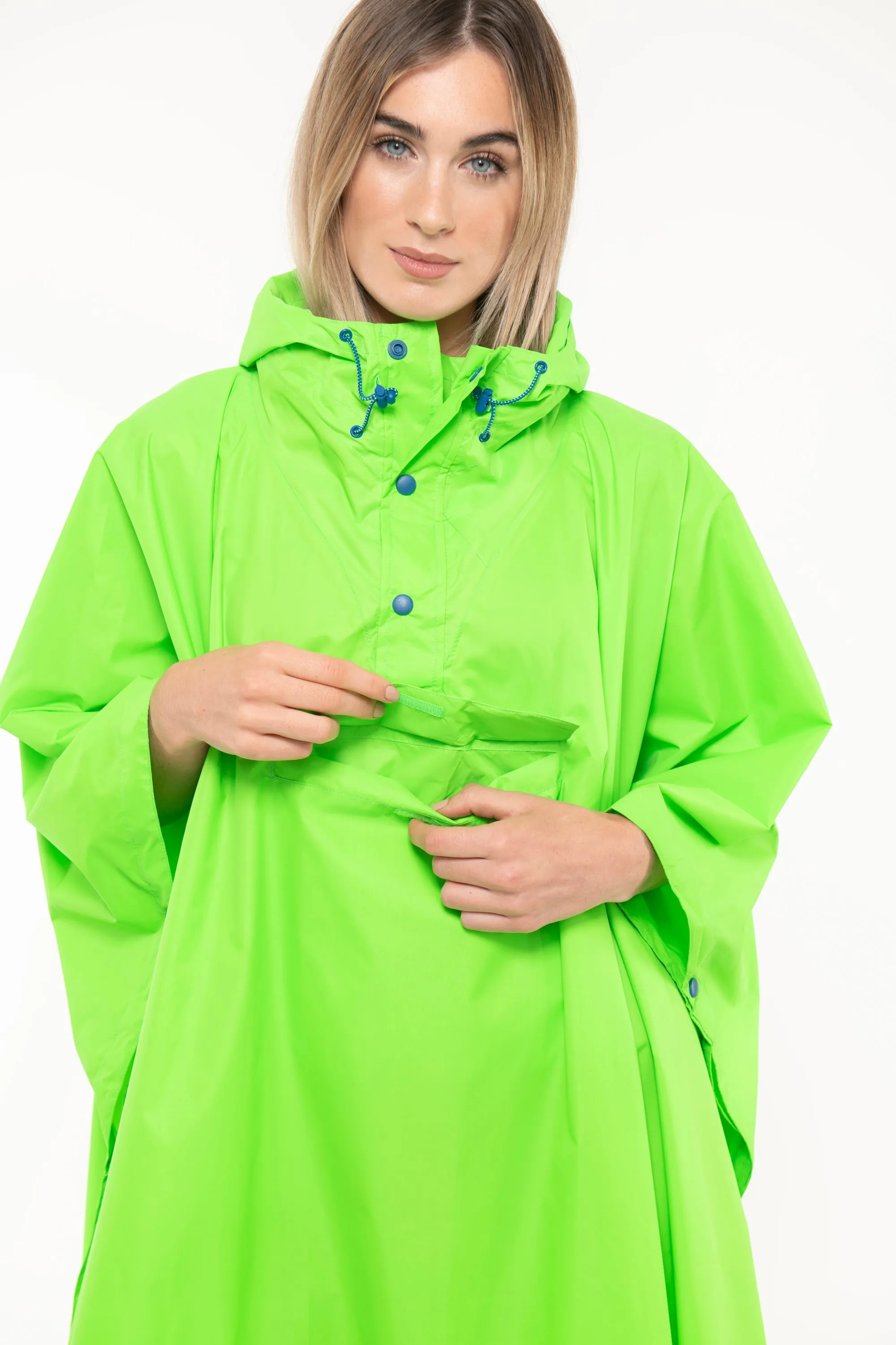 Mac In A Sac Packable Waterproof Unisex Poncho - Neon Green