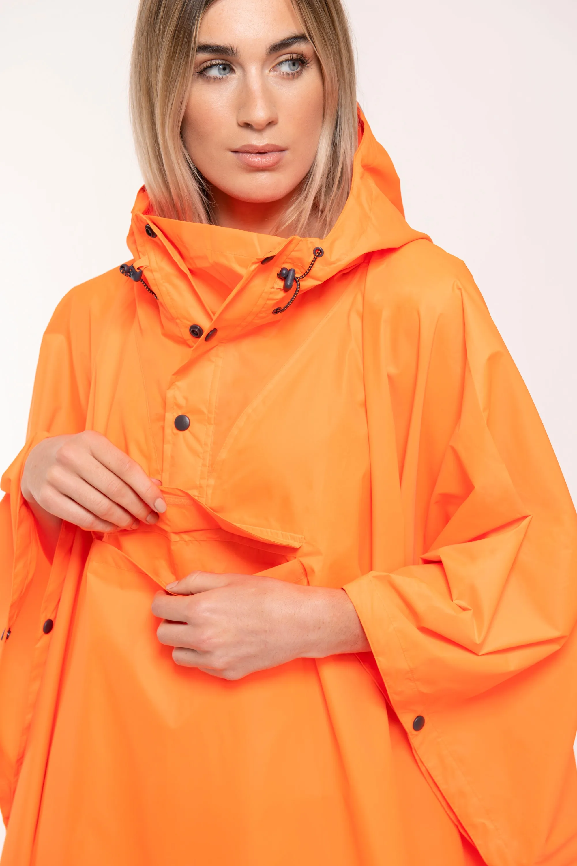 Mac In A Sac Packable Waterproof Unisex Poncho - Neon Orange