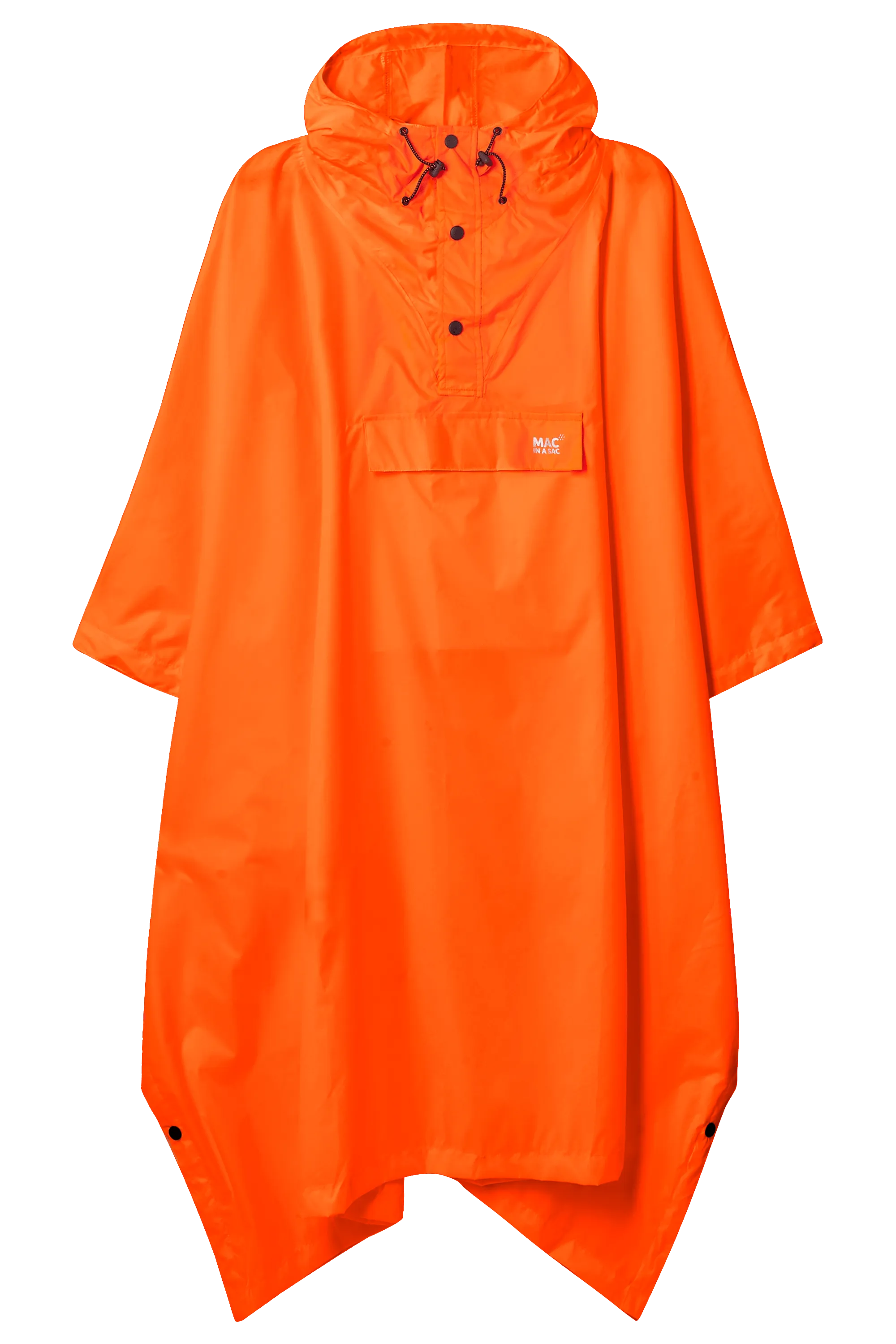 Mac In A Sac Packable Waterproof Unisex Poncho - Neon Orange