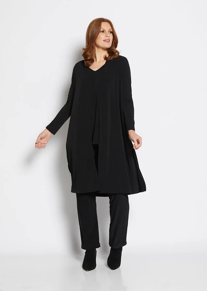 Matrix longline Cardigan in Black