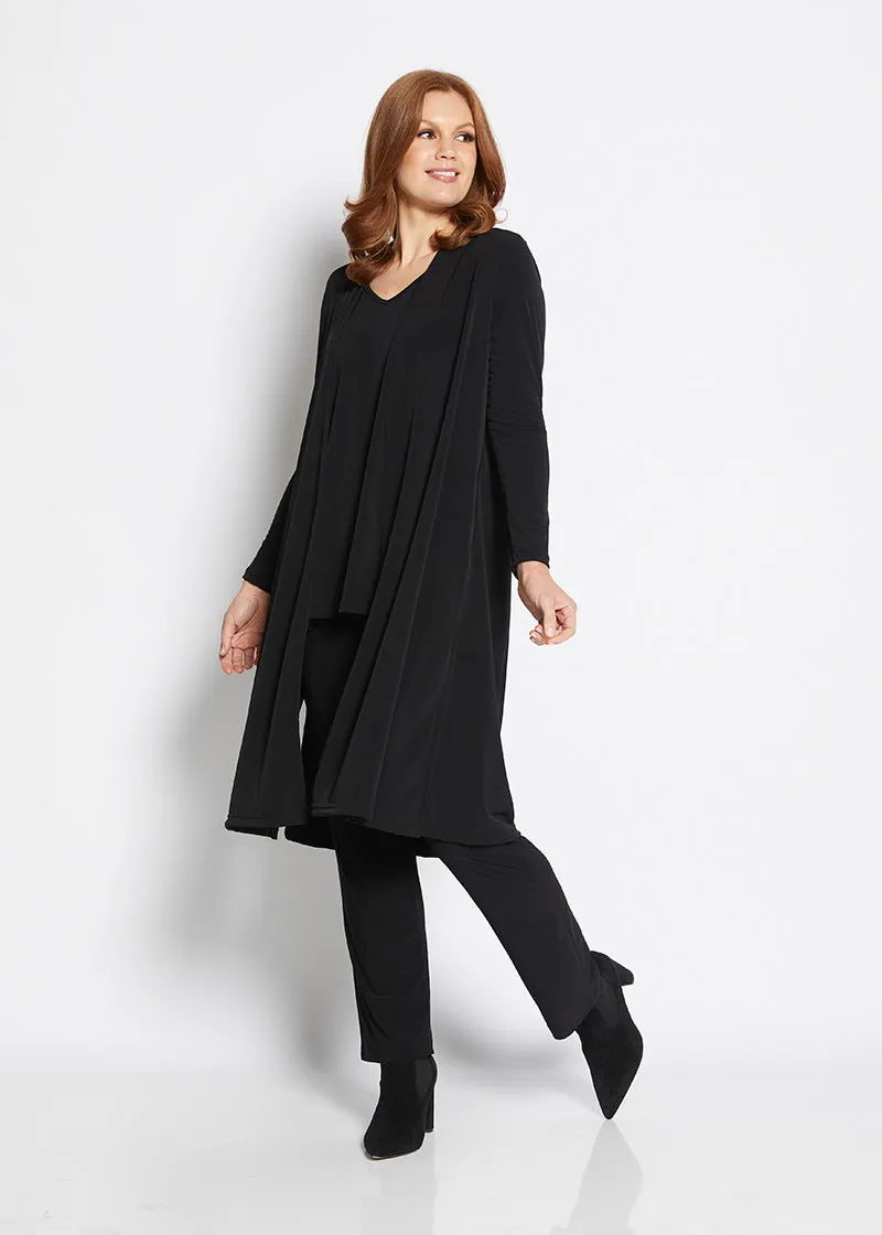 Matrix longline Cardigan in Black