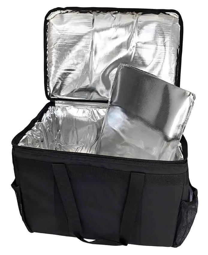 Medium Insulated Hot/Cold Silver Lining Delivery Bag - 23"x14"x12"