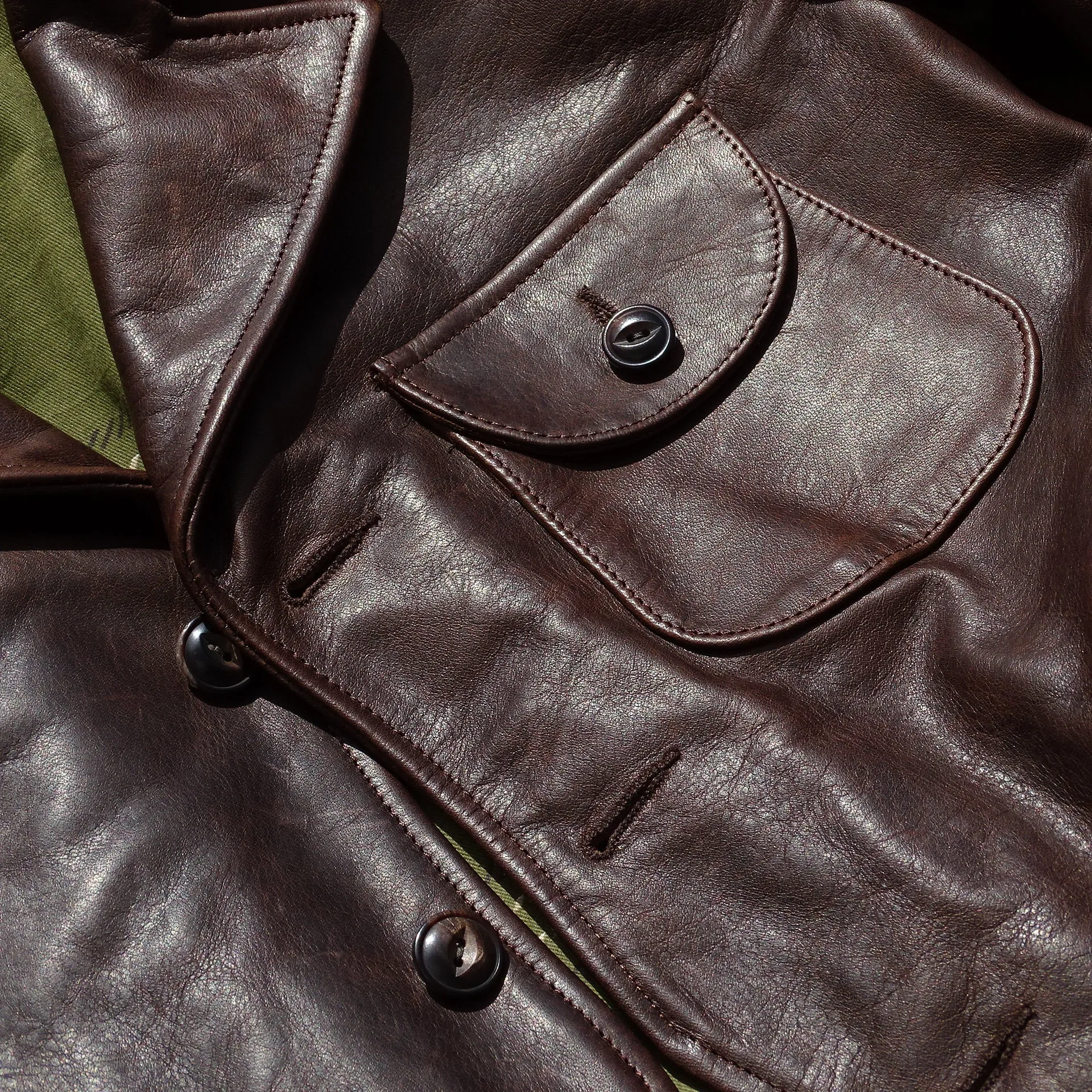 Men's Four Corners Leather Jacket Brown