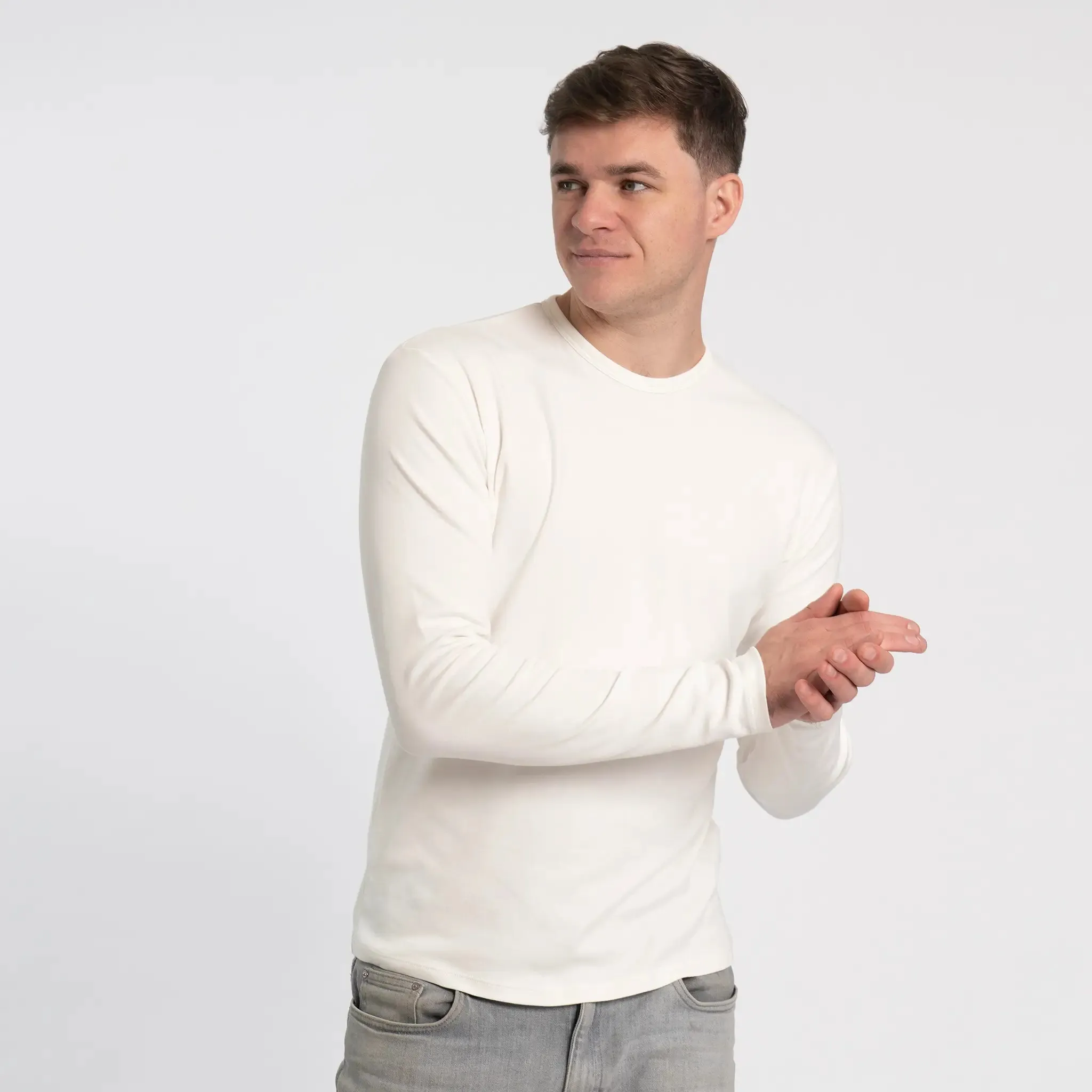 Men's Organic Pima Cotton Long Sleeve Shirt