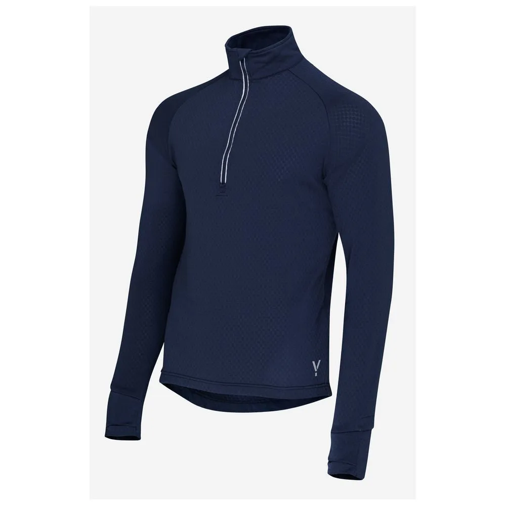 Mens Zephyr Zip Grid Fleece (Navy)