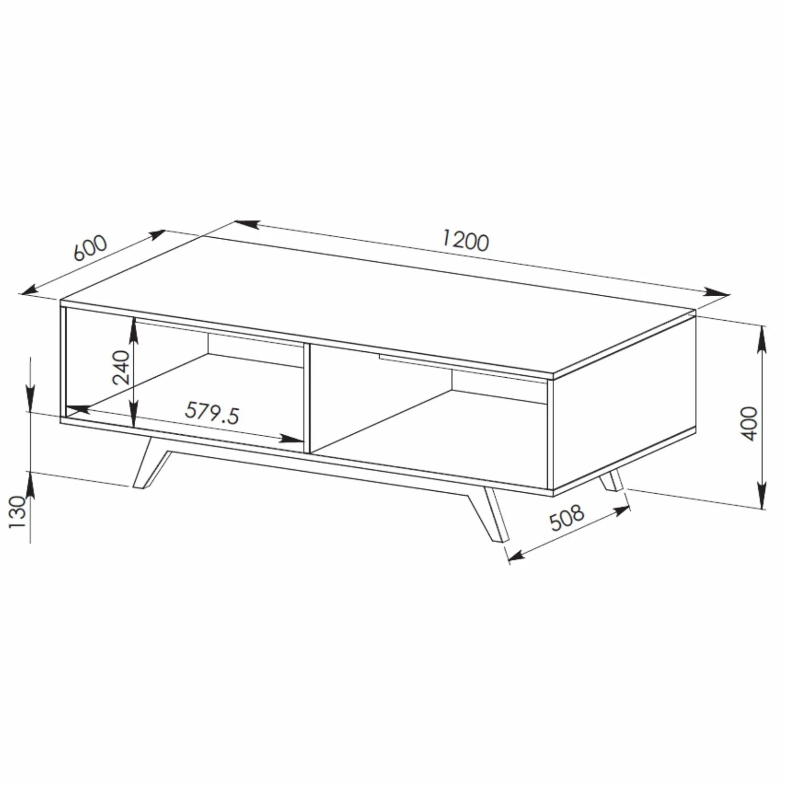 Metro Coffee Table Dark Oak by Tauris™