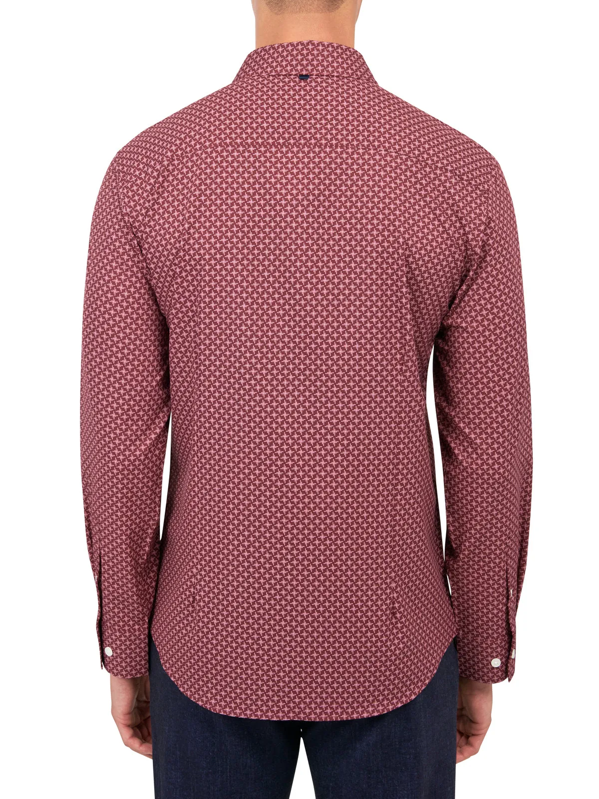 Micro Cross Hatch Long Sleeve Shirt