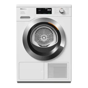 Miele TEF765WP 8kg T1 Freestanding Heat Pump Dryer with EcoSpeed and DryCare 40, 59.6cm Wide - Lotus White