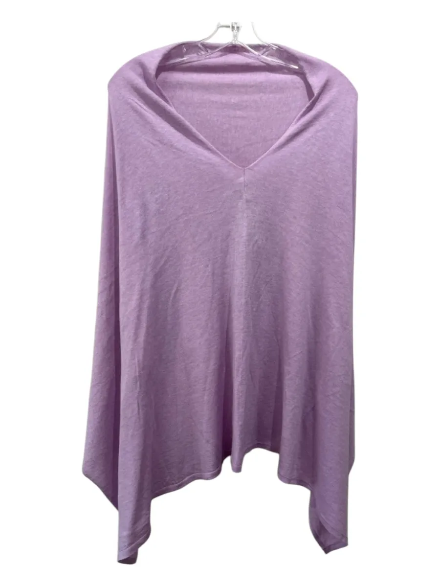 Minnie Rose Size 0/S Purple Cotton Poncho Sweater