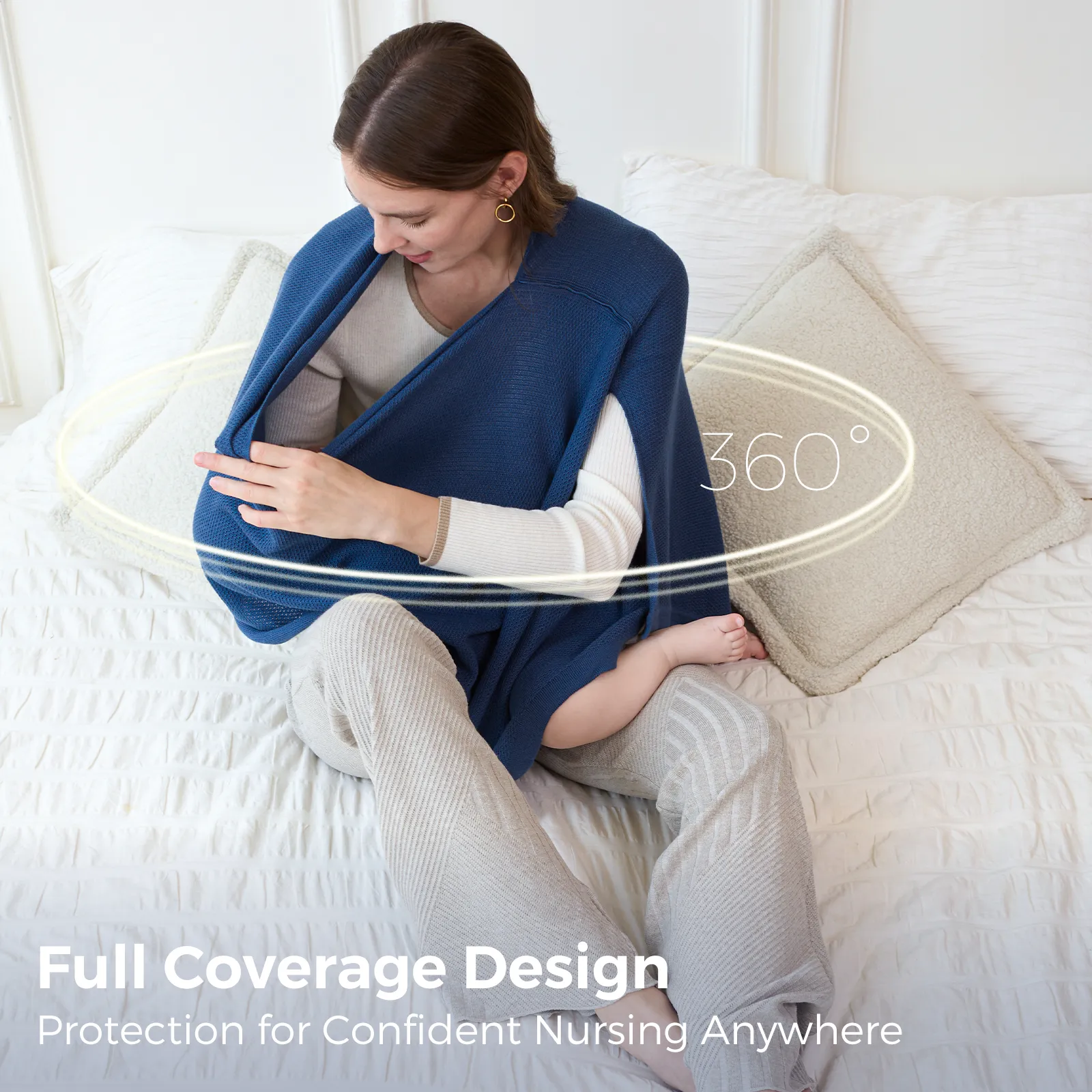 Momcozy Nursing Cover - Soft, Breathable, Multi-Use Privacy Poncho