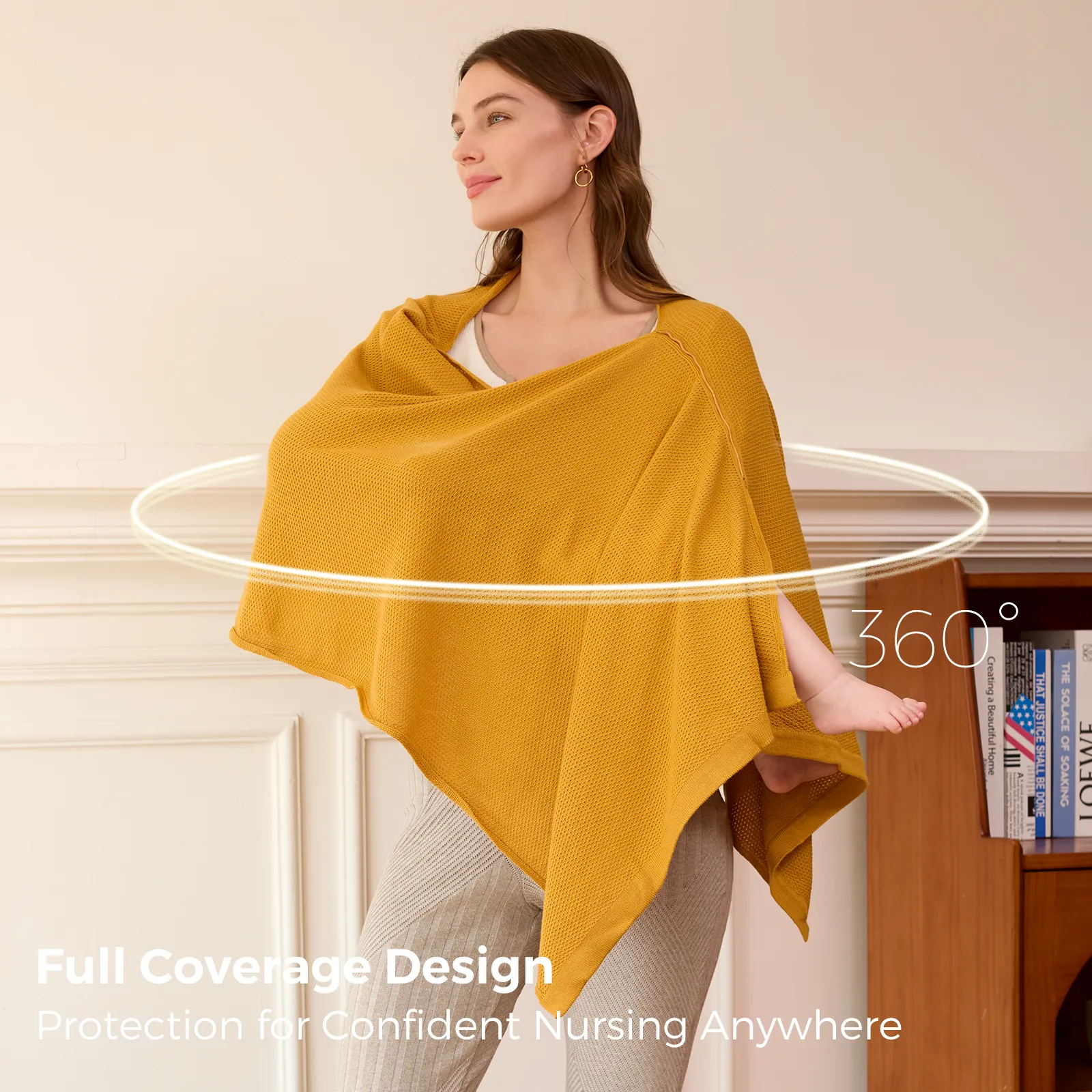 Momcozy Nursing Cover - Soft, Breathable, Multi-Use Privacy Poncho