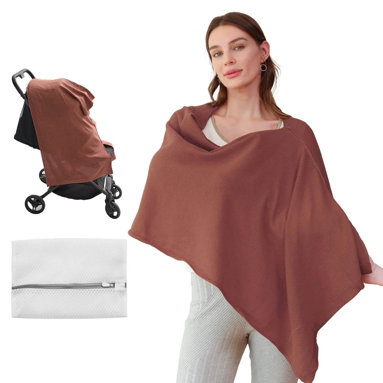 Momcozy Nursing Cover - Soft, Breathable, Multi-Use Privacy Poncho