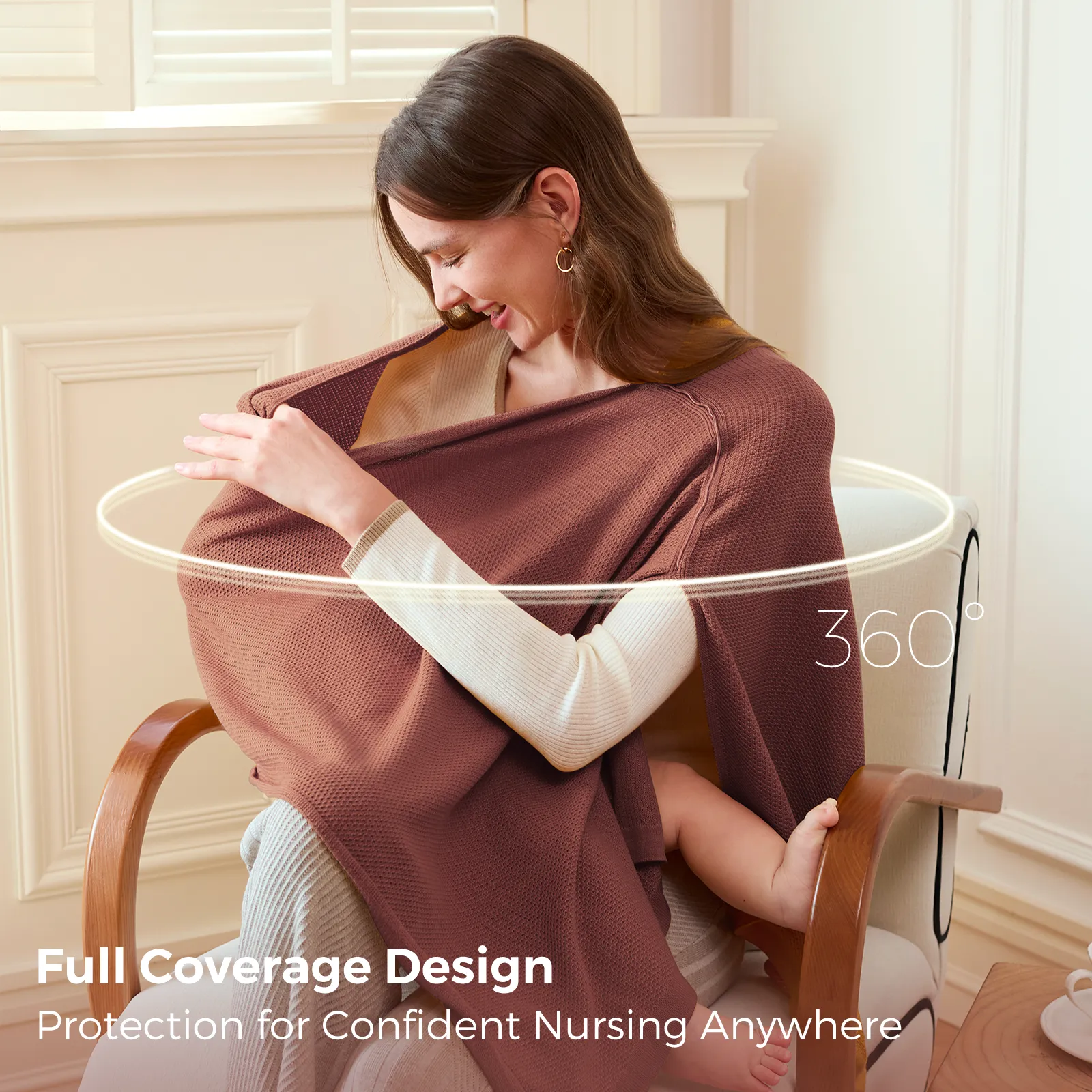 Momcozy Nursing Cover - Soft, Breathable, Multi-Use Privacy Poncho