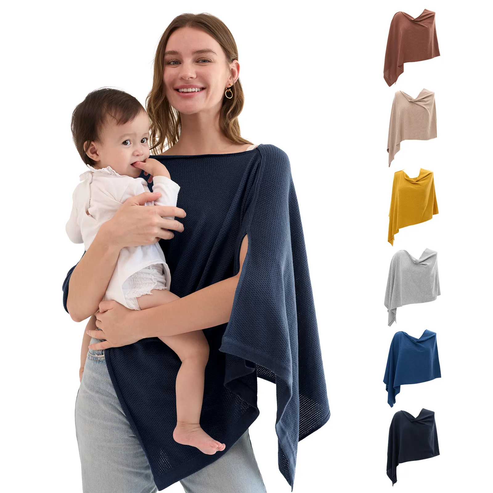 Momcozy Nursing Cover - Soft, Breathable, Multi-Use Privacy Poncho