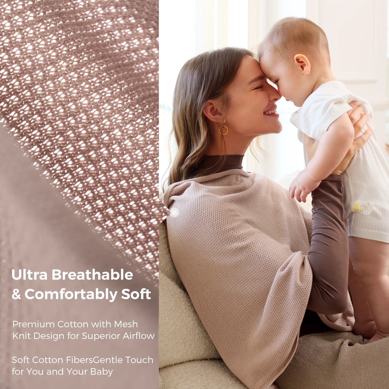 Momcozy Nursing Cover - Soft, Breathable, Multi-Use Privacy Poncho