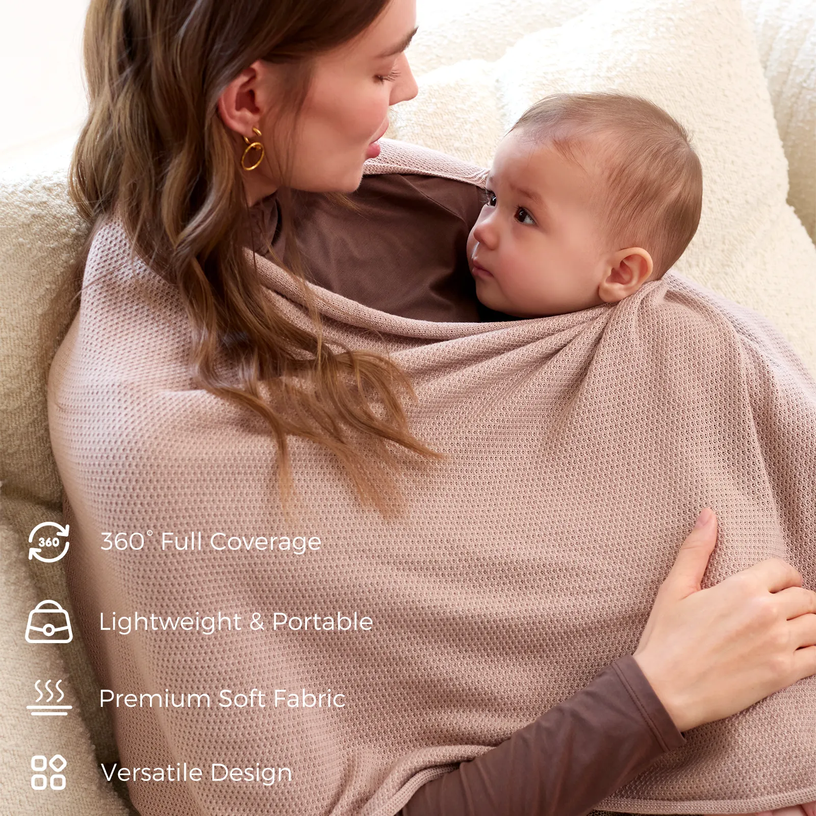 Momcozy Nursing Cover - Soft, Breathable, Multi-Use Privacy Poncho