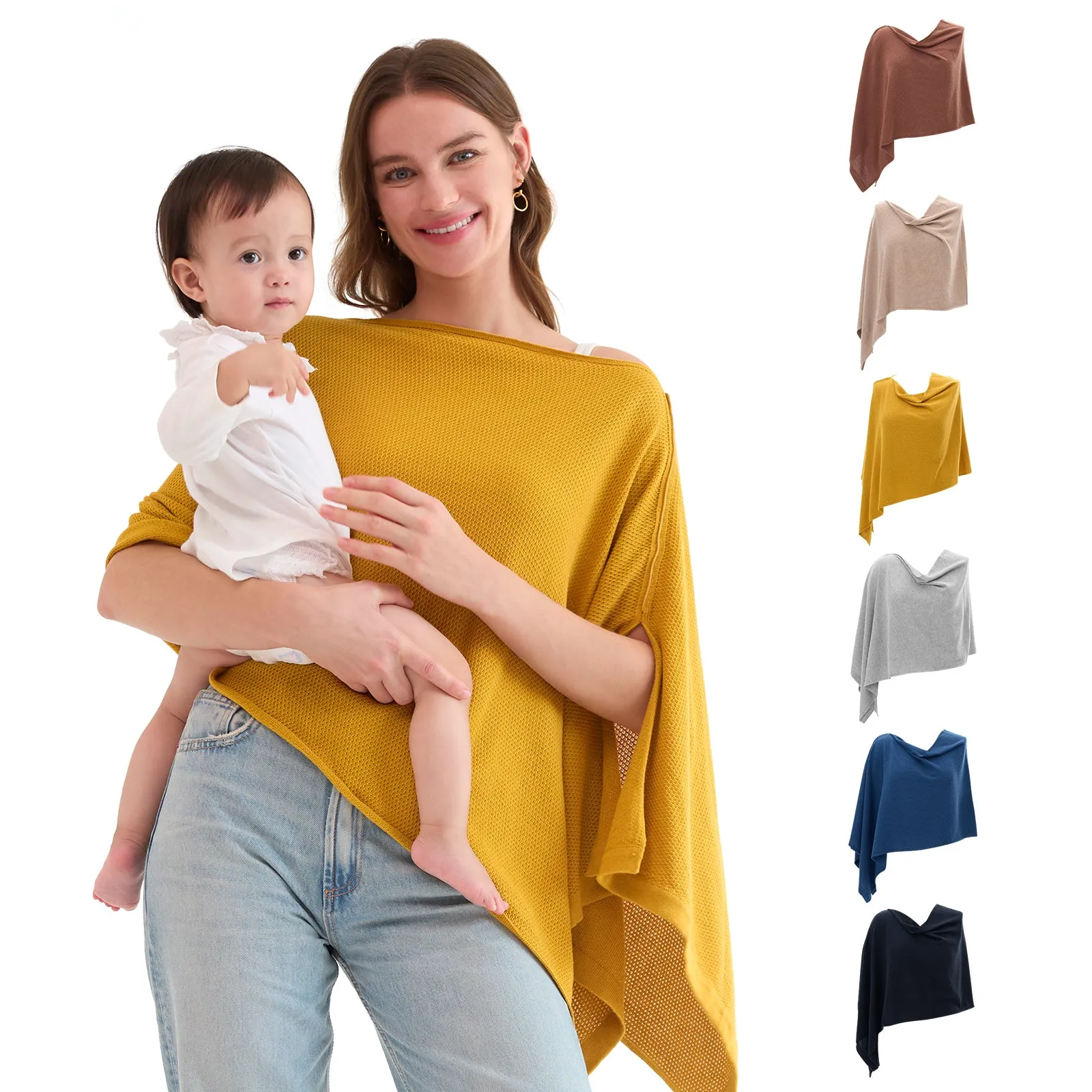 Momcozy Nursing Cover - Soft, Breathable, Multi-Use Privacy Poncho