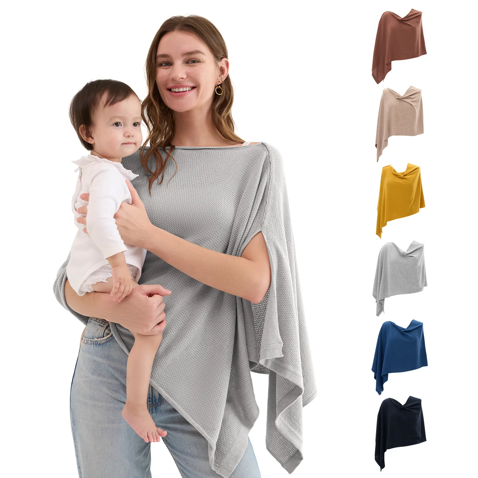 Momcozy Nursing Cover - Soft, Breathable, Multi-Use Privacy Poncho