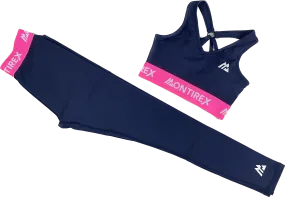 Montirex Women's Icon Sports Bra Leggings Set - Navy / Pink