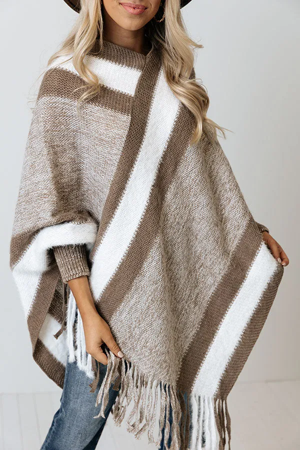 Morning Frost Fringe Poncho