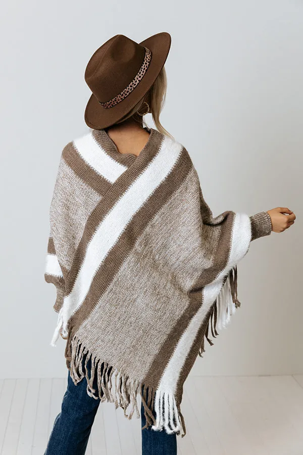 Morning Frost Fringe Poncho