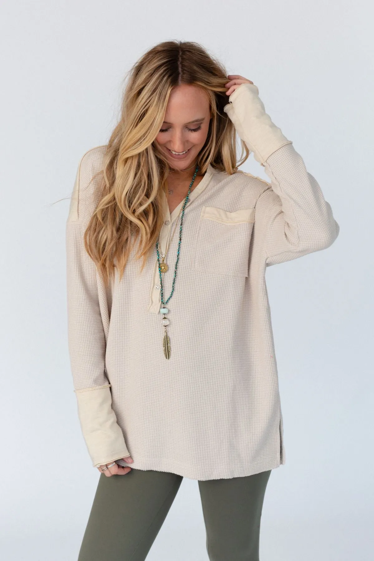 Mountain Living Thermal Top - Oatmeal