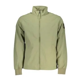 Napapijri Chic Waterproof Green Jacket with Contrast Accents