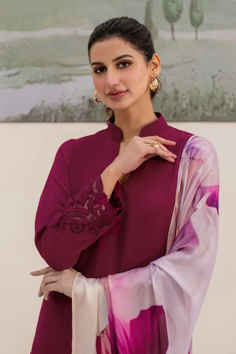 Natasha kamal -  Brooke - Magenta - Georgette - 3 Piece