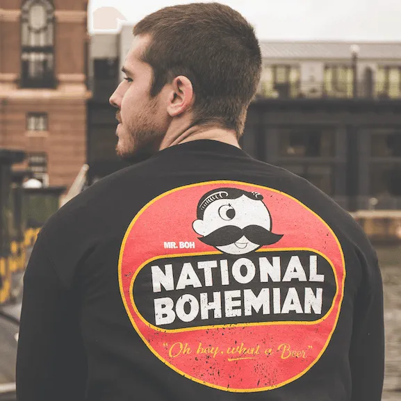 National Bohemian Retro (Black) / Crew Sweatshirt