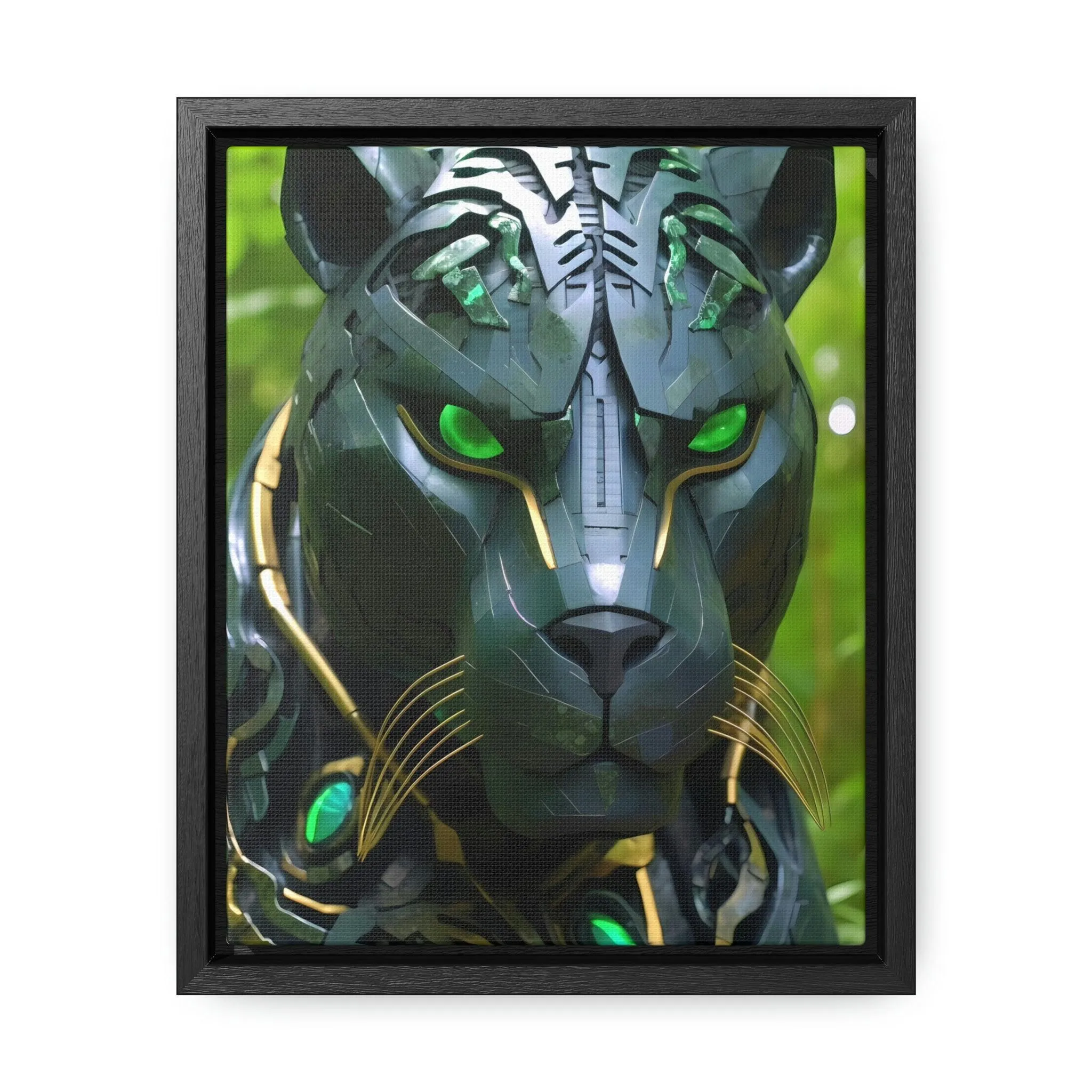 Obsidian Amazonian Black Panther Visionary Art Gallery Canvas Print - Home Decoration