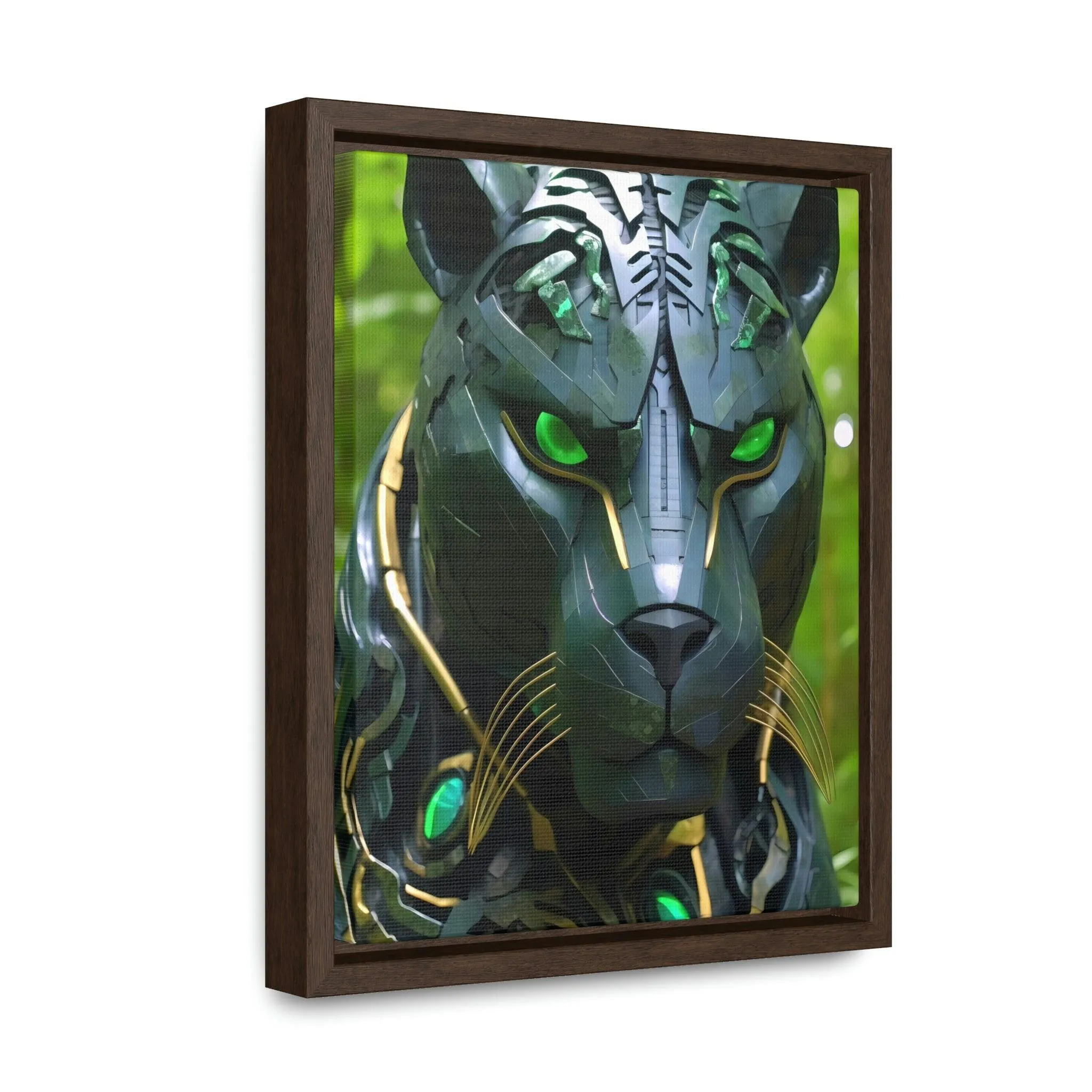 Obsidian Amazonian Black Panther Visionary Art Gallery Canvas Print - Home Decoration