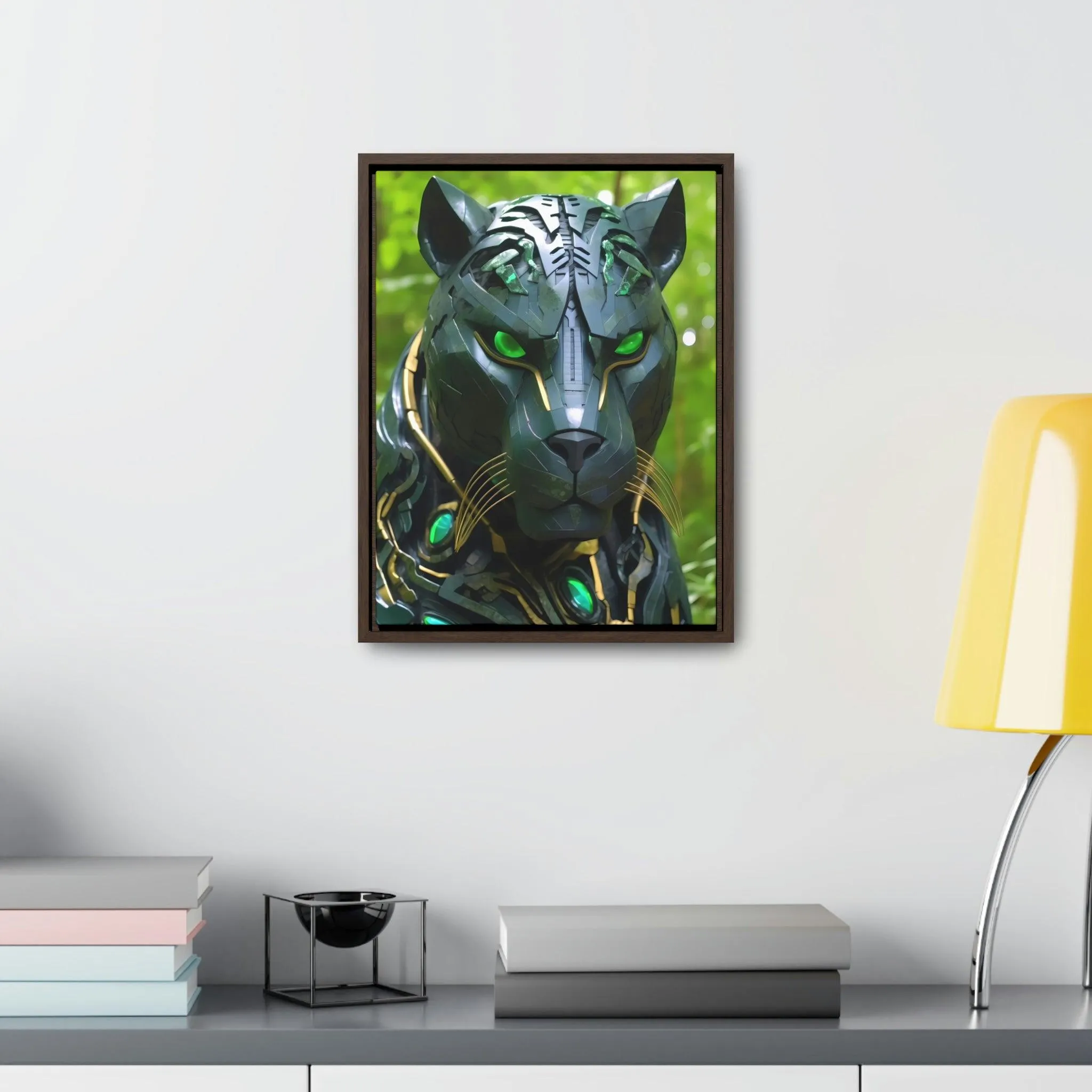 Obsidian Amazonian Black Panther Visionary Art Gallery Canvas Print - Home Decoration