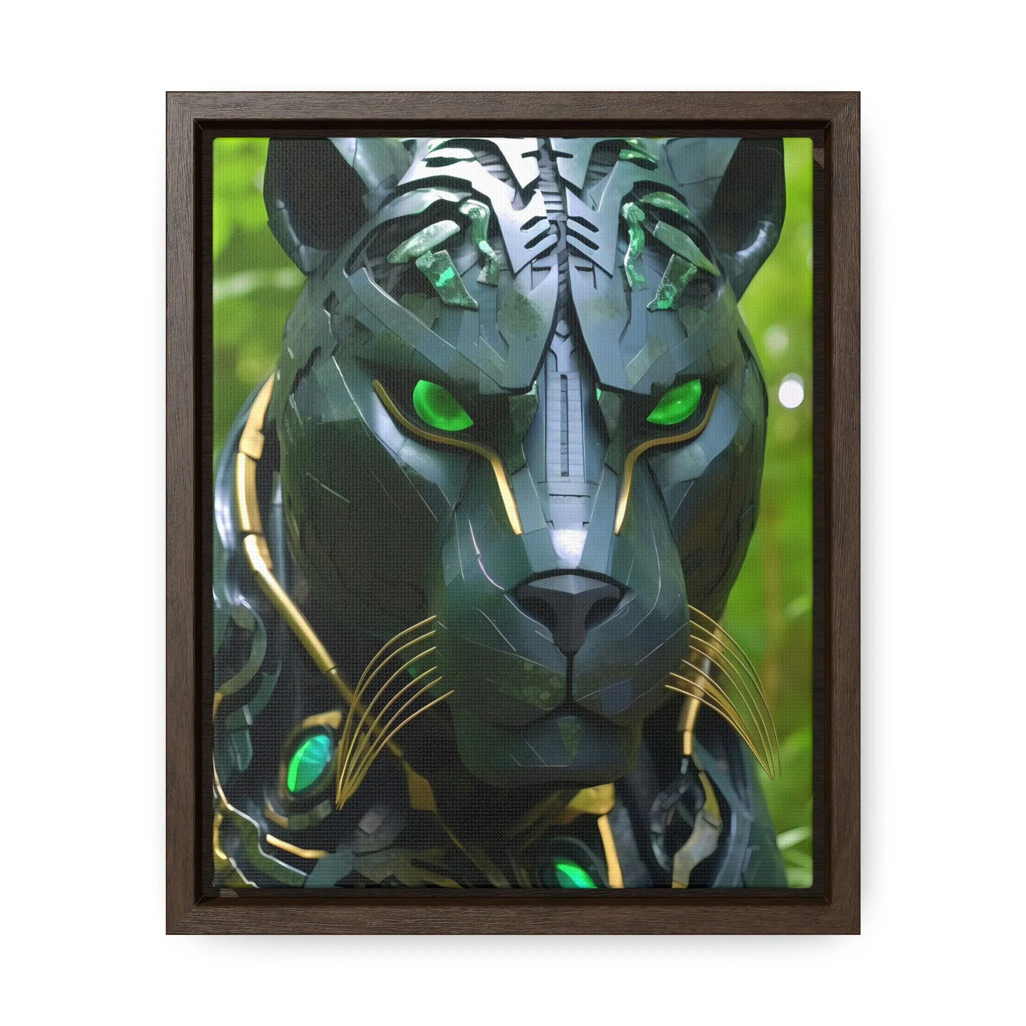 Obsidian Amazonian Black Panther Visionary Art Gallery Canvas Print - Home Decoration