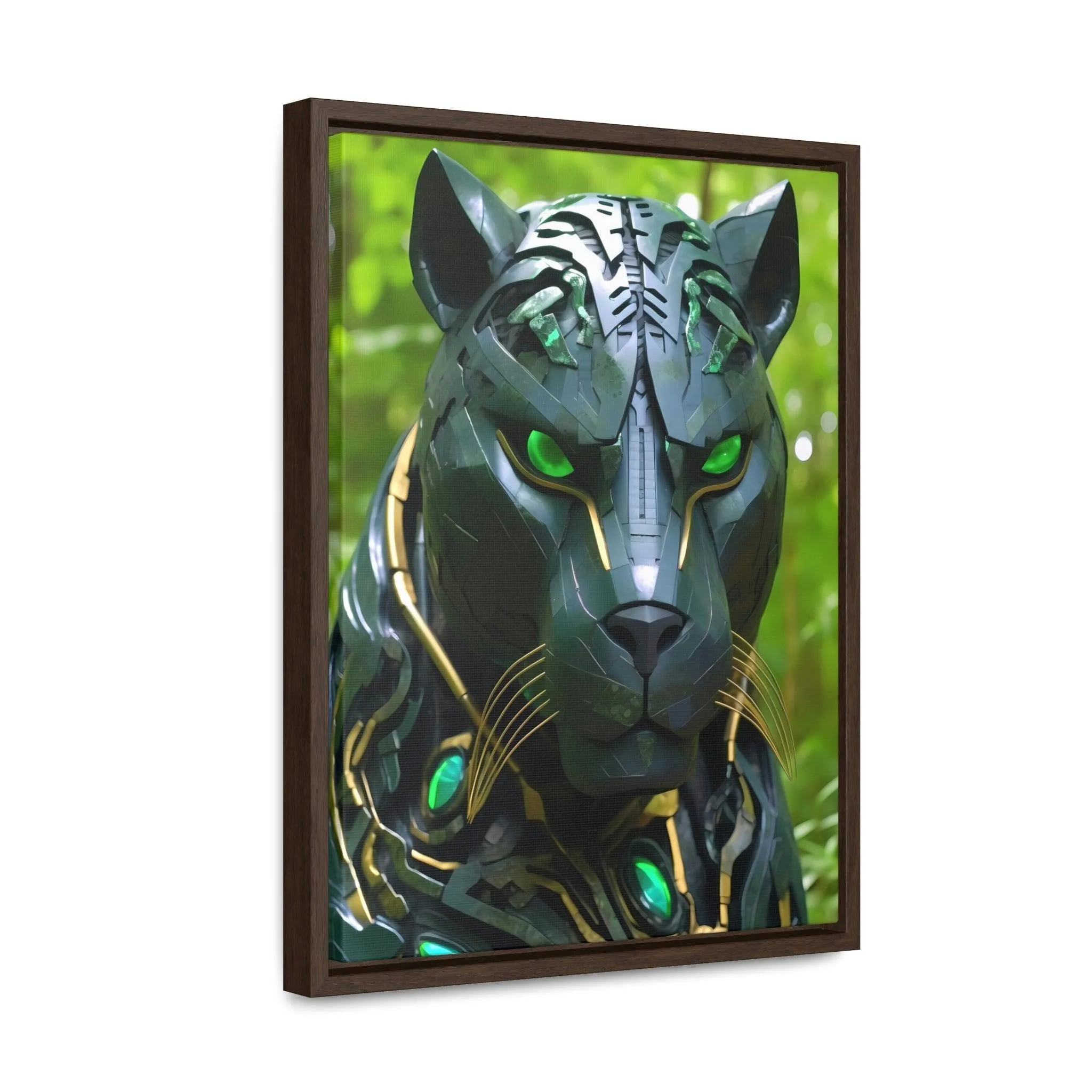 Obsidian Amazonian Black Panther Visionary Art Gallery Canvas Print - Home Decoration