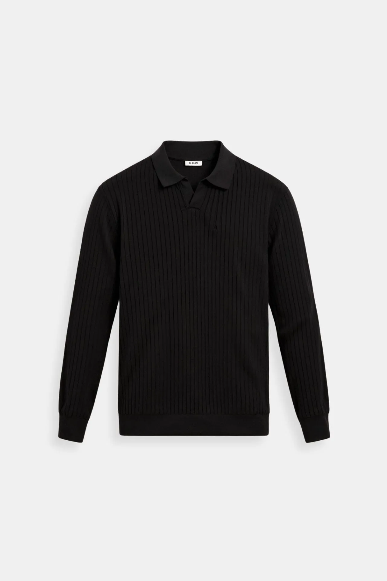 Old Money Striped Long Sleeve Polo T-Shirt