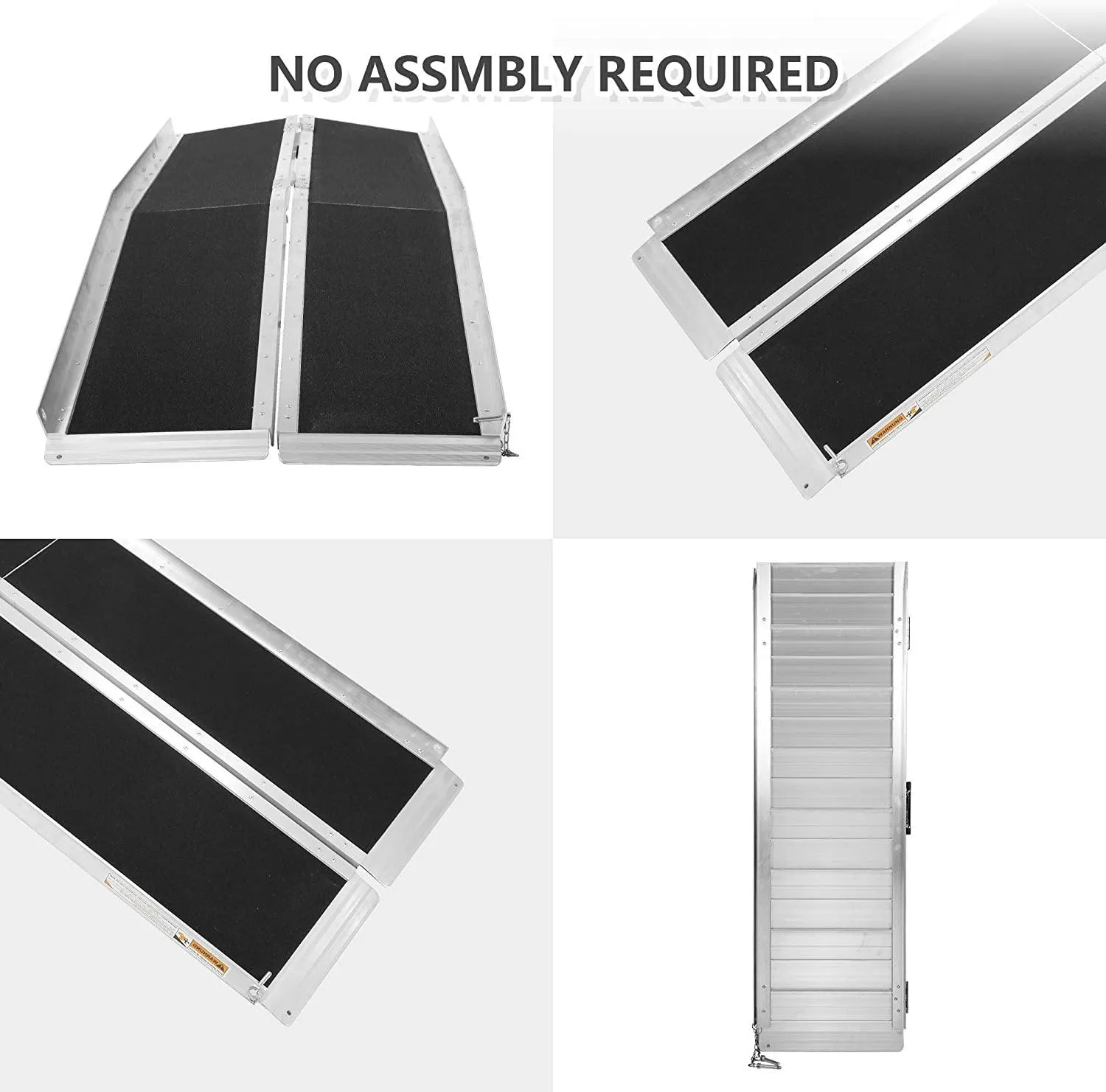 (Out of Stock) 6 ft. Multifold Aluminum Portable Wheelchair Ramp w/ Slip-Resistant Surface