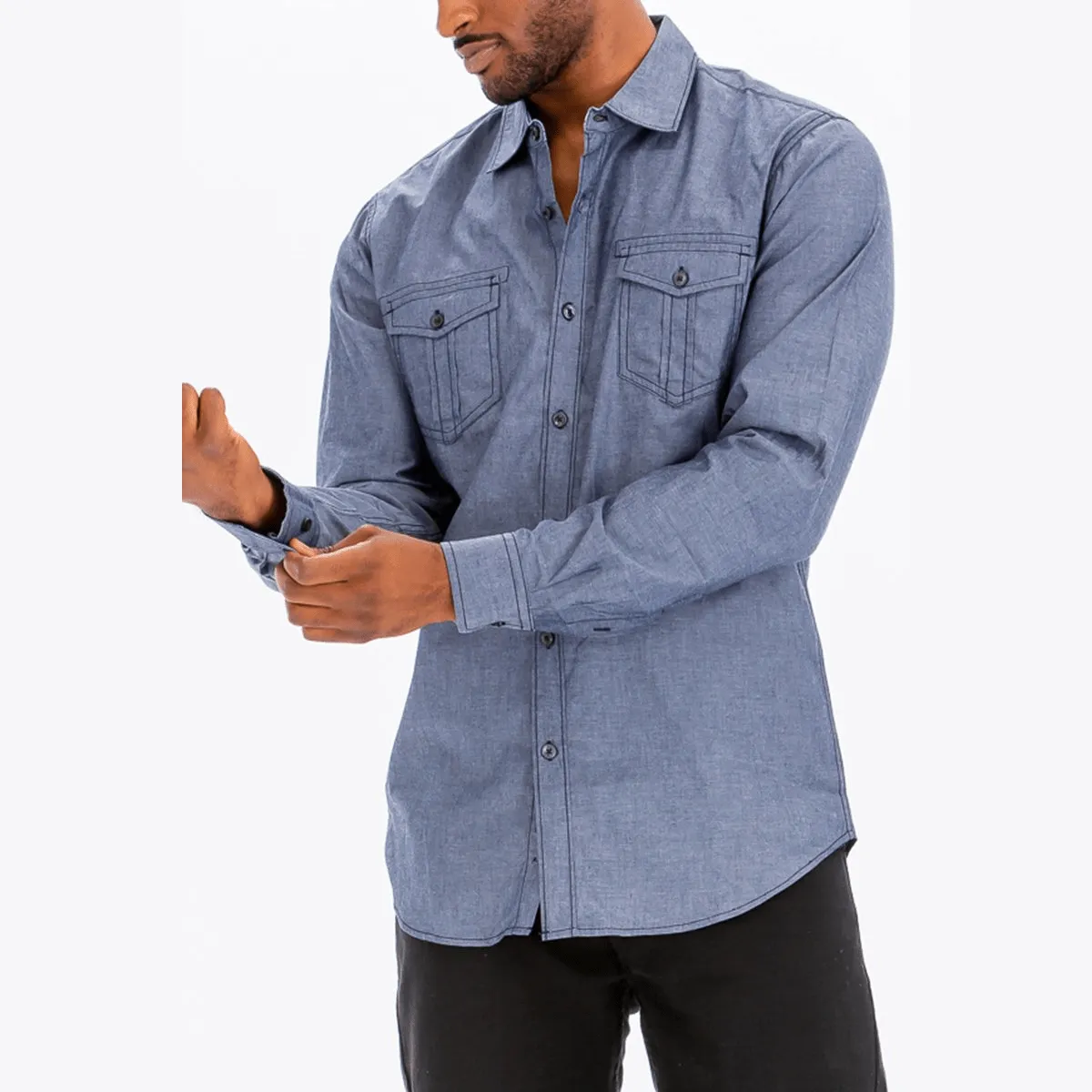 Outline Stitch Long Sleeve Shirt