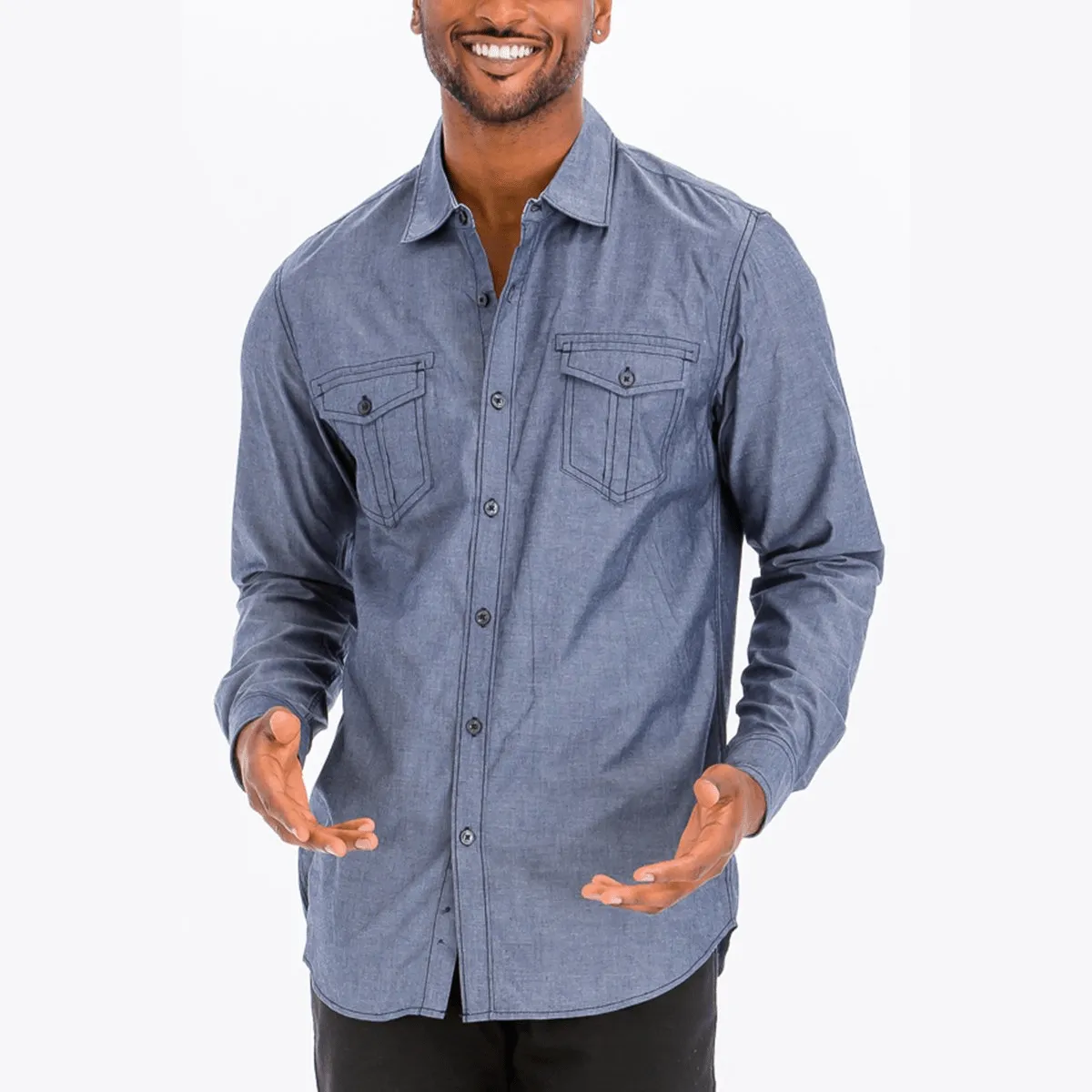 Outline Stitch Long Sleeve Shirt