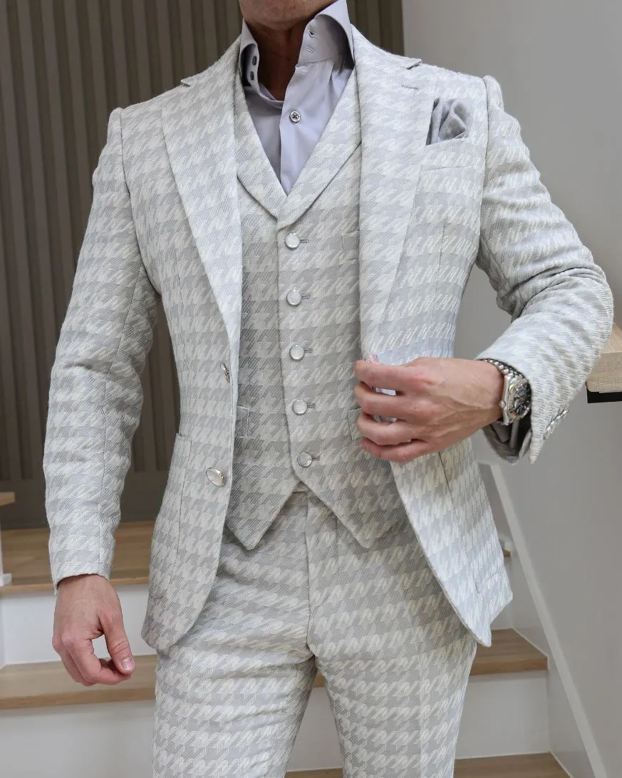 Oyster Grigio Houndstooth Jacket