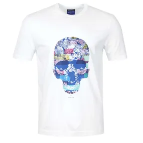 Paul Smith Reg Fit Skull T Shirt in White