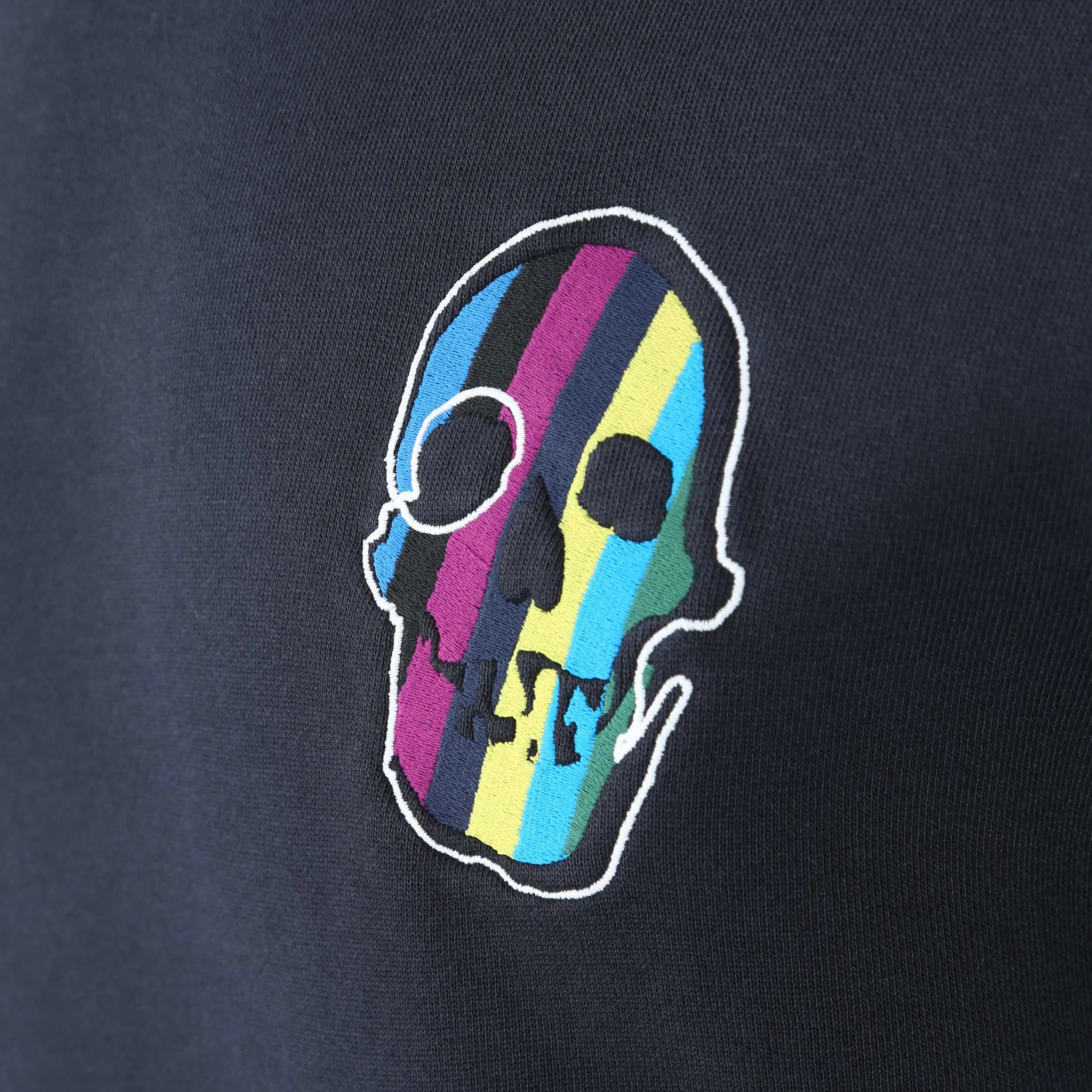 Paul Smith Stripe Skull Sweat Top in Navy