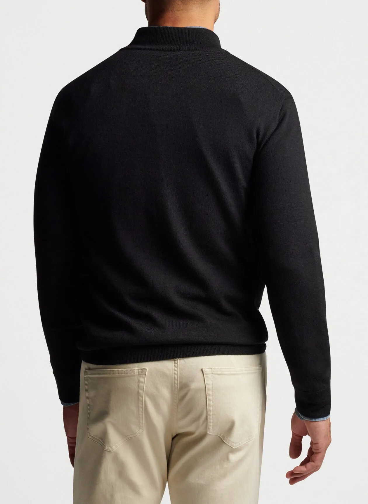 Peter Millar Autumn Crest Customized Quarter Zips, Black