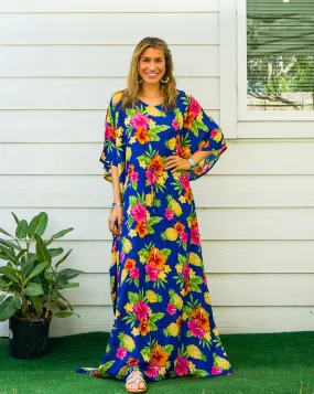 Pineapple Hibiscus Kaftan