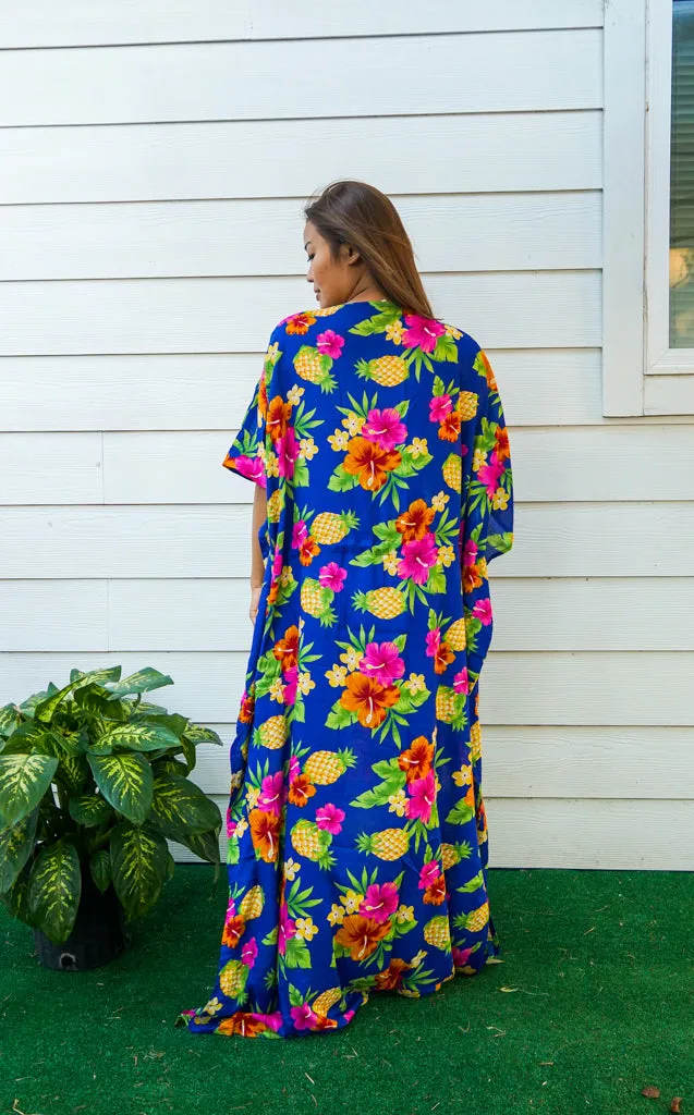 Pineapple Hibiscus Kaftan