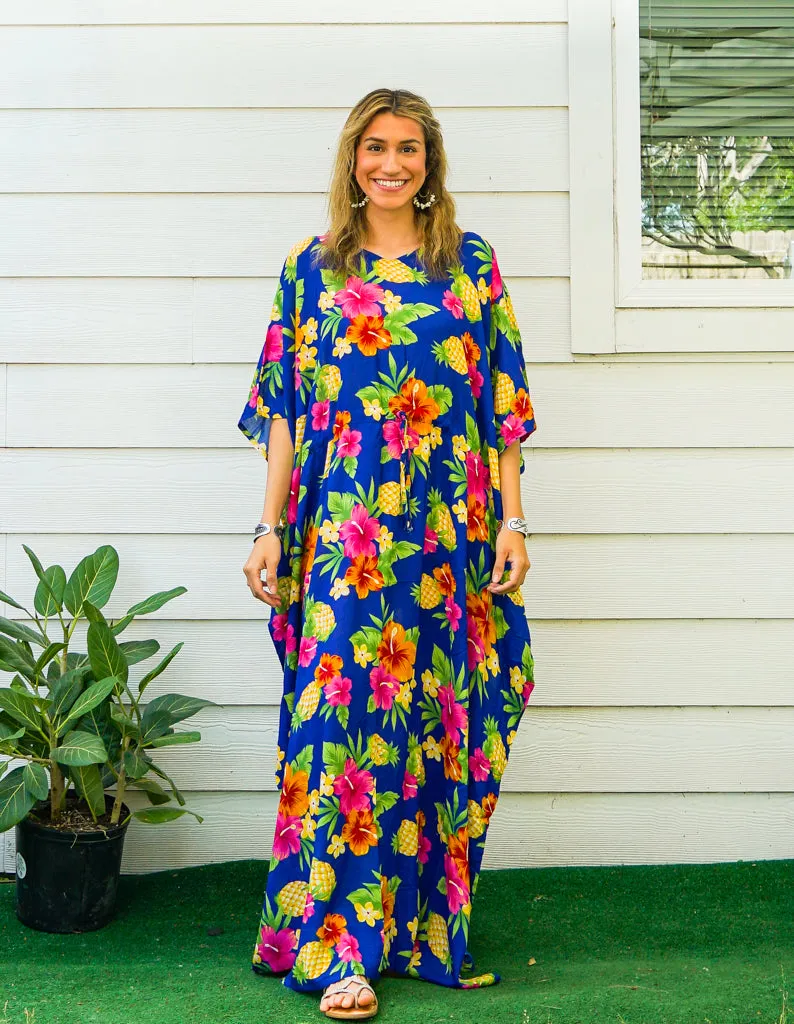 Pineapple Hibiscus Kaftan