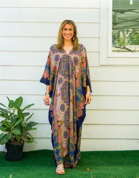 Pink Blue Mandala Kaftan