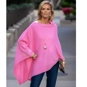 Pink Julian Wool Blend poncho