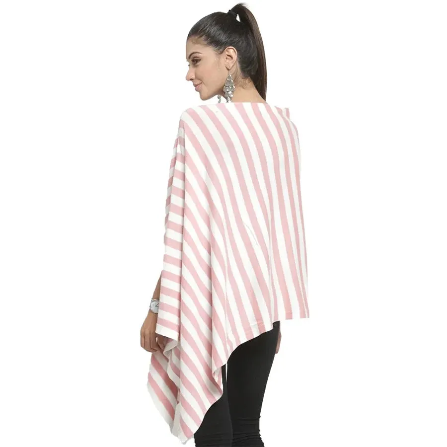 Pluchi Knitted Fashion/ Maternity Poncho Kia (Blossom & Ivory)