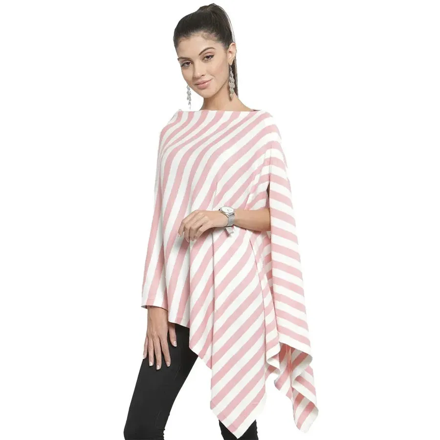 Pluchi Knitted Fashion/ Maternity Poncho Kia (Blossom & Ivory)