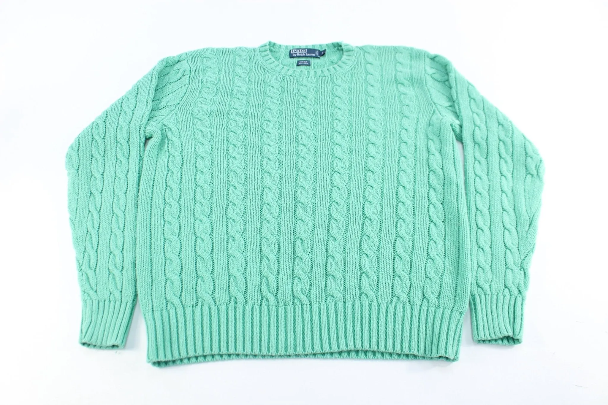 Polo by Ralph Lauren Embroidered Logo Seafoam Green Sweater